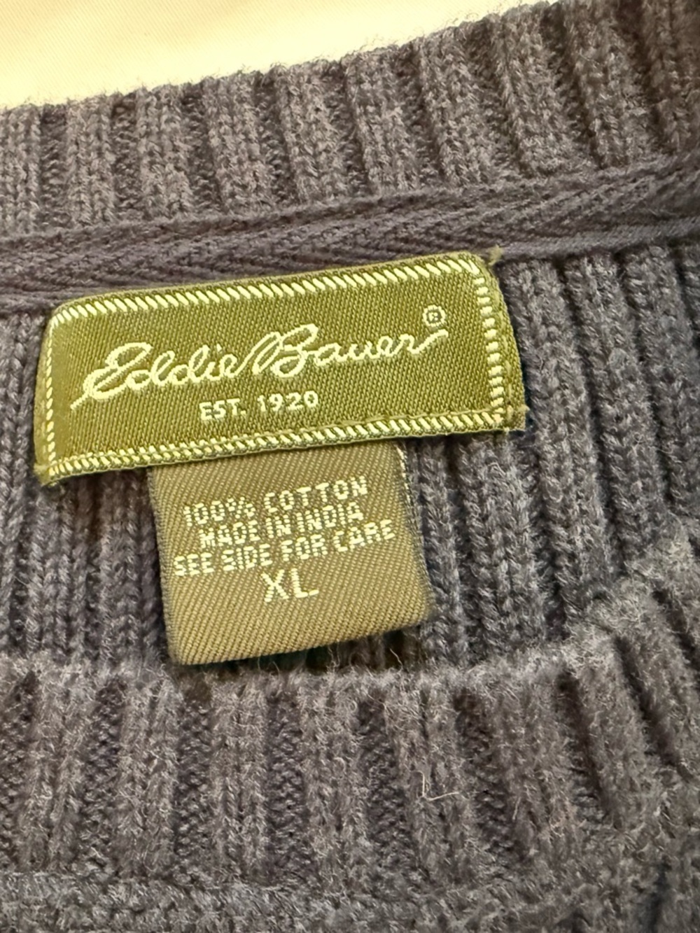 Eddie Bauer Ribbed Crewneck Sweater - Blue - Picture 5 of 5